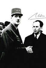 Raymond Aubrac signed 4x6 photo WW II French Resistance EXTRA RARE LOOK picture