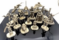Set of 16 Vintage 90s Rawcliffe Fine Pewter Star Wars miniature figurines picture