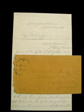 CIVIL WAR GEORGIA  ILLINOIS SOLDIER LETTER KILLED IN ACTION  1864 picture