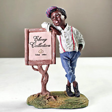 DUNCAN ROYALE Ebony Collection Series Signature Display Piece 1990 Man & Sign 7