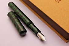 Kanwrite Mammoth Jumbo Size Green & Black Ebonite Desk Fountain Pen New With Box picture