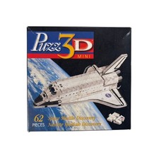 Vintage 1999 Wrebbit Puzz3D NASA Space Shuttle Discovery Mini 3D Puzzle Box picture