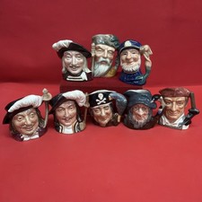 Royal Doulton Character Toby Jugs Lot of 8 Miniature Small England READ picture