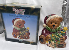 YOUNG'S HEARTFELT KITCHEN CREATIONS 9” SANTA BEAR COOKIE JAR CHRISTMAS 2002 RARE picture