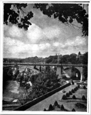 Blurry photo of Adolphe Bridge Luxembourg B+W Found Photo VB378 picture