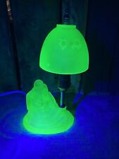 Houze Art Deco Green Uranium Glass Lamp With Ug Shade picture