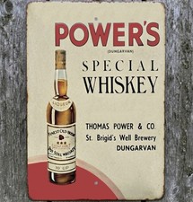 Powers Gold Label Irish Whiskey 12 x 18 Vintage Novelty Metal Sign USA Made New picture