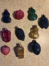 10 Vintage Glass Christmas Ornaments picture