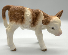 Goebel Cow Calf Figurine Porcelain Brown White Farm Animal Germany 3
