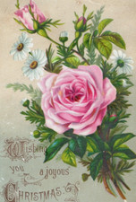 1880s-90s Raphael Tuck Joyous Christmas Card F188 picture
