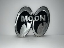 Vintage Cast Aluminum MOON EYES Rare Car Club Plaque Collectable Nostalgia picture