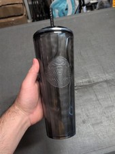 Starbucks Black Gray Beveled Venti Tumbler - 24 oz picture