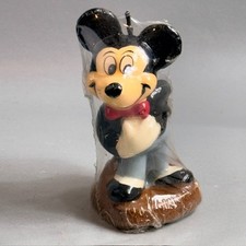 Vintage Walt Disney Sealed Wax Candle Mickey Mouse Figurine Gift Souvenir World picture