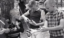 sl47 Negative 1960's California Boys with Snakes 266a picture
