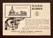 1921 American Hard Rubber Advertisement Pump Pipe Tanks Textile Antique Print AD picture