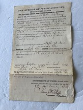 VANDALIA ILLINOIS LAND SALE NOTICE 1831 AUDITOR OF PUBLIC ACCOUNTS FORM PRINTED picture
