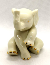 VTG Lenox Collectible gold trim baby Elephant Bone China Figurine 2.5