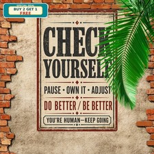 Inspirational Self Reflection Rural Windmill Metal Wall Sign picture
