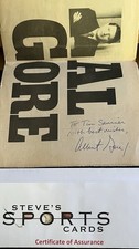 Vice President Albert Gore Signed Newspaper Autograph w/ COA, Top Loader picture