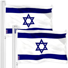 G128 - 2 PACK of 3' x 5' ft Israeli Flag Israel 150D Quality Polyester picture