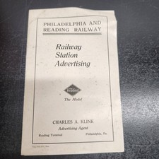 Philadelphia & Reading Railway Station Advertising Booklet Ephemera PA RR picture