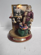 Thomas Kinkade Lighted Holiday The Light of Christmas Santa Figurine picture