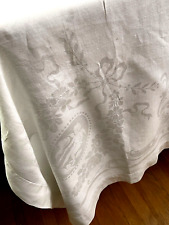 Putti - Vintage Linen Damask Banquet Tablecloth UU374 picture