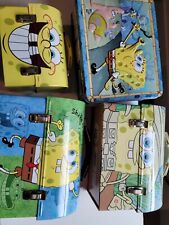 Lot Of 4 Sponge Bob Square Pants Lunchboxes, 07, 08  & 05. picture