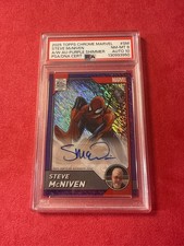 2025 Topps Chrome Marvel Spider-Man Steve McNiven Purple Shimmer Auto picture