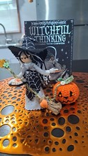 Handmade OOAK Kitchen Witch Doll Whimsical Halloween Decoration 7in picture