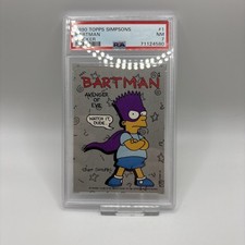 1990 Topps Simpsons Sticker Bartman PSA 7 picture
