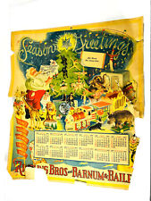 1947 Ringling Bros Barnum Bailey Calendar Poster circus carnival bette leonard picture
