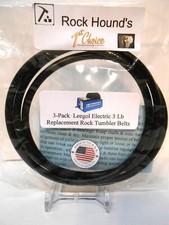 (3)Replacement Belts Leegol Electric Single Drum 3LB Rotary Rock Tumbler- 3 Pack picture