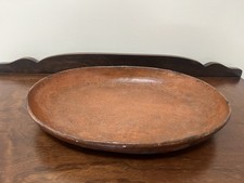 Large Clay Pottery Display Bowl Platter Terracotta Made in Mexico Primitive 16