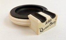 Vintage RMS Queen Mary Bakelite Ashtray 1936 Art Deco Cunard Souvenir Damaged picture