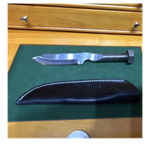 Custom Handmade Uncle Hank's  Fixed Blade Steel Knife w/ Sheath  made in TN picture