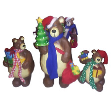 COSTCO 3 Piece Bear Family Christmas Home Decor Holiday Poppa Momma Baby Bear picture