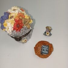Boyds Bears Treasure Box Floras Bloomin Bunch I Love Mom Flowers 3 Pcs  picture