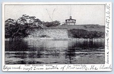 Edgecomb Maine Fort Edgecomb Blockhouse Looking North Lincoln County Postcard picture