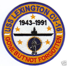US NAVY SHIP PATCH, USS LEXINGTON, CV-16 GONE BUT NOT FORGOTTEN     Y picture