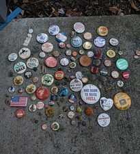 Vintage Pinback Button Lot 1900s-1980s Celluloid Lewis & Clark Union Rodeo 65+  picture