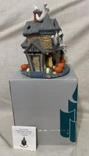 VTG PartyLite Halloween Ceramic Haunted Tealight House Candle Holder PC311 picture