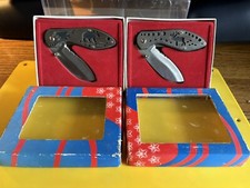 2-UNBRANDED SINGLE BLADED POCKET KNIVES NIB HUNTING THEMED 2.5”BLADE NOS W/BOX44 picture