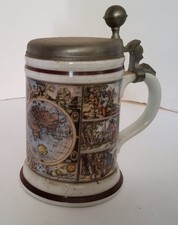 Vintage 1980 Stein Hohr Grenzhausen Rastal Beer Stein Lidded Stein picture
