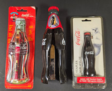 Coca-Cola Bottle-Shaped Stapler (small and large) with ceramic roller Pen / Tin. picture