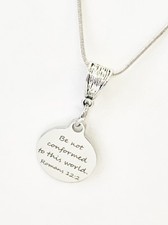 Christian Necklace, Be Not Conformed To This World Necklace, Christian Jewelry picture