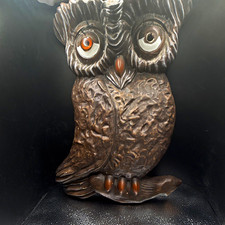 Beautiful 1969 chalk ware or ceramic owl. MCM, very large, vintage.￼ picture