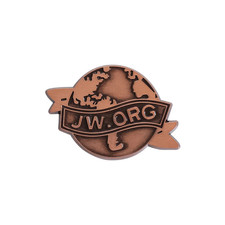 JW,ORG Banner Earth Enamel Pins Custom Antique Copper Brooches Lapel Badges picture