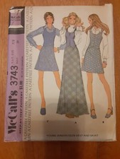 1973 McCall's #3743 Junior Sz 7/8, 29