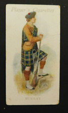 1908 Players Cigarette Card Highland Clans # 25 Murray -  Scotland Tartan Scots picture